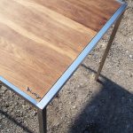 Design Tisch Dresden Nummer 1 aus Metall Holz Edel-Stahl by Sebastian Bohry 