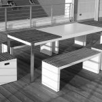 Design Tisch Sealine Nummer 2 aus Holz Metall Teak by Sebastian Bohry timeless design