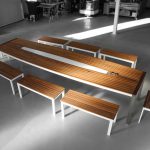 Design Tisch Sealine Nummer 6 aus Teak-Holz Edel-Stahl by Sebastian Bohry timeless design